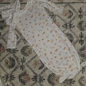 Nordstrom Baby Hooded Gown with Orange and Green Print